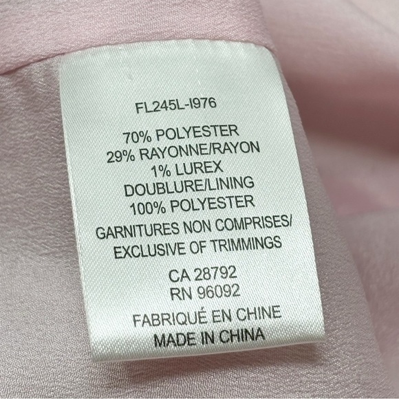 FOREST LILY Women’s Pink Short Sleeve Tweed Dress Fringe Hem Lined Lurex Size 4 - Picture 8 of 10